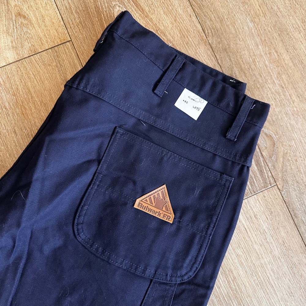 Bulwark FR Navy Blue Flame Resistant Work Pants Westex UltraSoft 40x37U PLJ8NV9